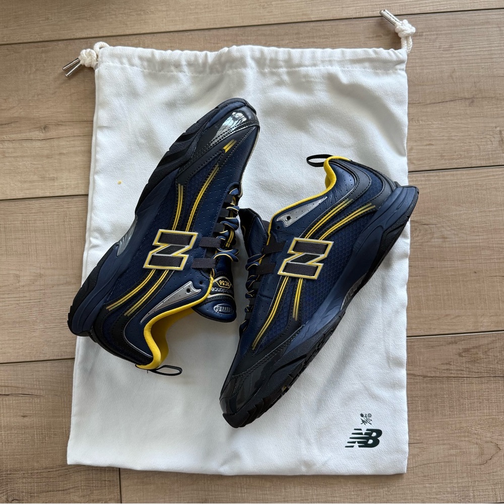 Aime Leon Dore New Balance RC56 Navy & Yellow Low-Top Sneakers
